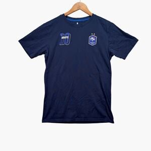FIFA Cup Soccer FFF France Player Mbappe No. 10 Futbol Blue T Shirt World sz M